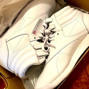 Classic Reebok Hi Top sneakers.